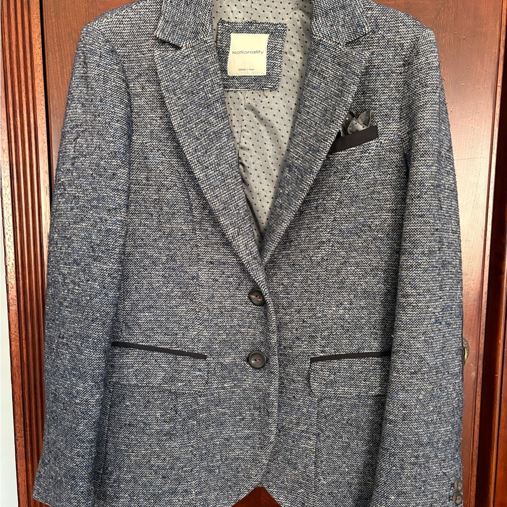 Nationality Blue Tweed Blazer